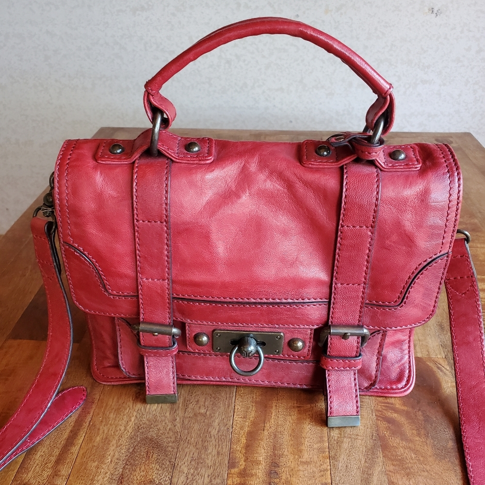 Frye leather messenger bag